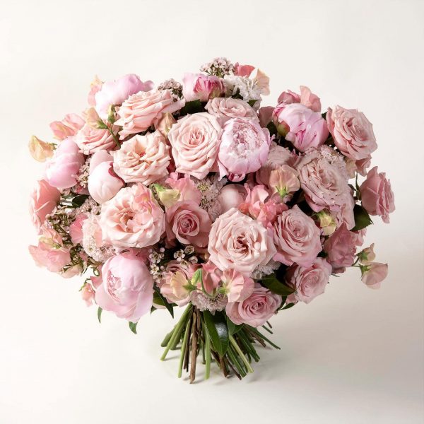 Bouquet de fleurs rose pastel