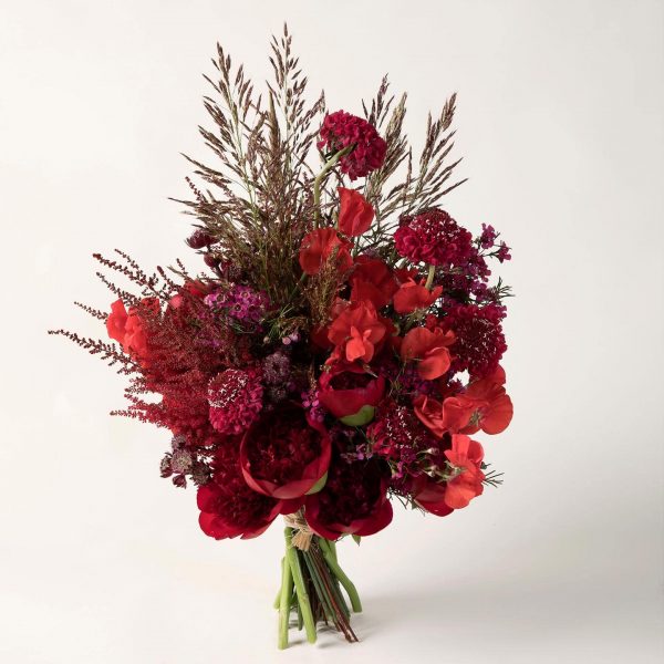 Structured bouquet of fresh flowers