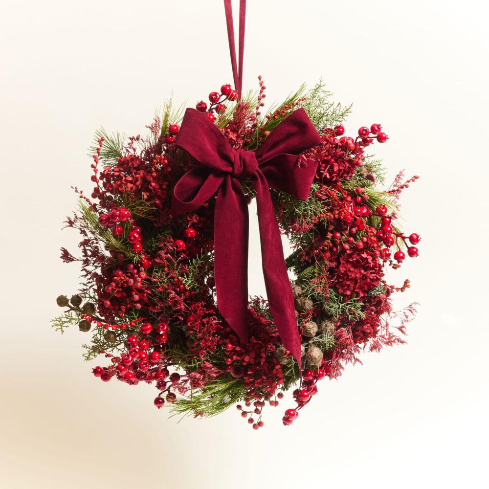 Couronne - Noel - Rouge